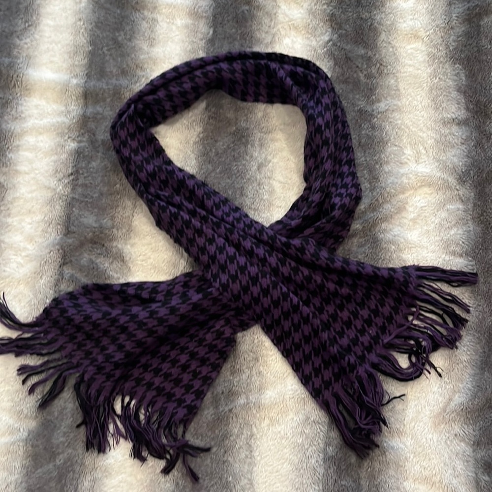 Purple and Black pattern scarf